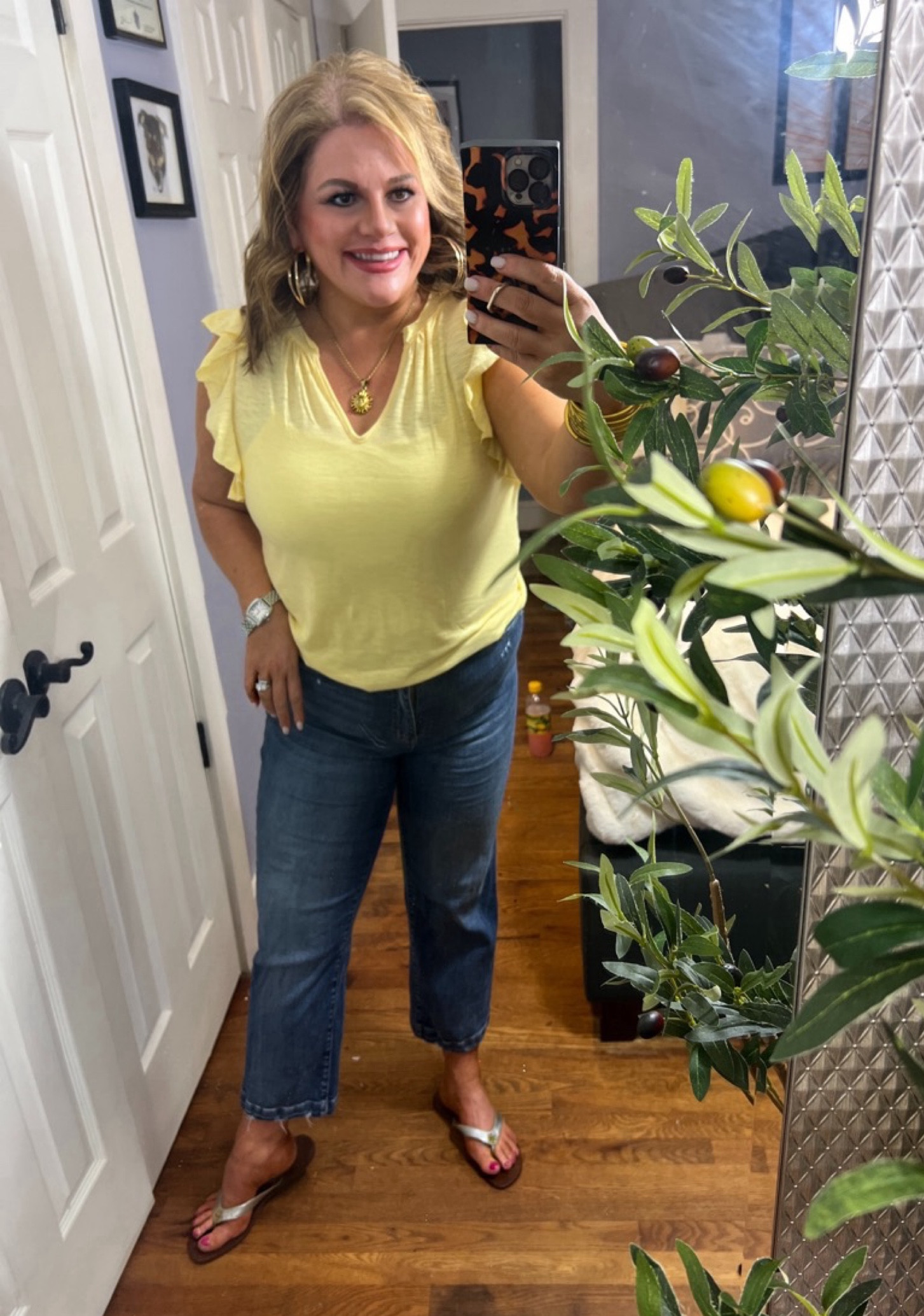 Almost weekend sunshine! Can you guys tell how much I’m loving the fact that yellow is having a moment this season!
This elevated tee is so soft. Perfect for the weekend ! Paired with dad jeans and Tory Burch flip flops.
The top comes in 15 different colors 💛
Spring outfit, jeans, sandals, casual outfits, Amazon, Judy Blue

#LTKfindsunder50 #LTKstyletip #LTKSeasonal