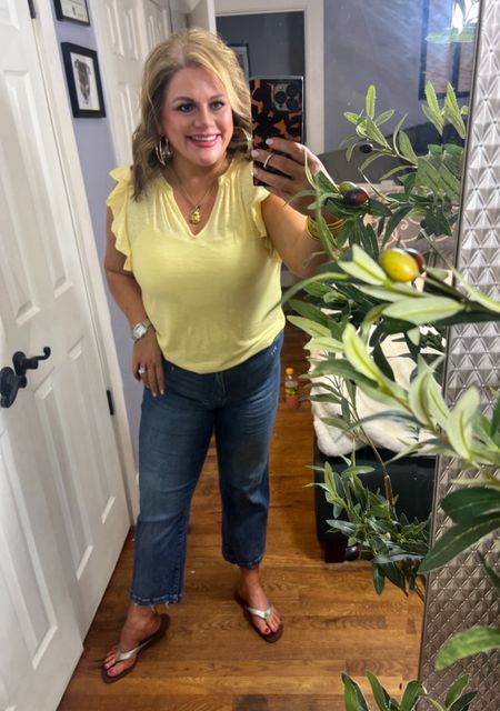 Almost weekend sunshine! Can you guys tell how much I’m loving the fact that yellow is having a moment this season!
This elevated tee is so soft. Perfect for the weekend ! Paired with dad jeans and Tory Burch flip flops.
The top comes in 15 different colors 💛
Spring outfit, jeans, sandals, casual outfits, Amazon, Judy Blue

#LTKfindsunder50 #LTKstyletip #LTKSeasonal