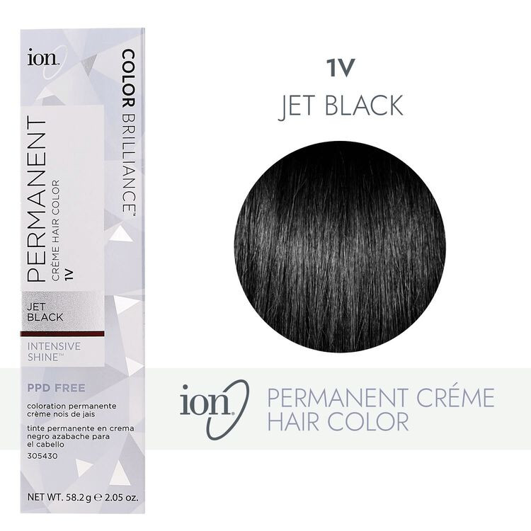1V Jet Black Permanent Creme Hair Color | Sally Beauty