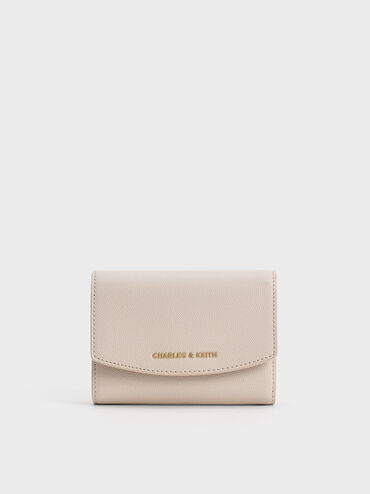 Oat Briony Curved Flap Wallet | CHARLES & KEITH UK | Charles & Keith UK
