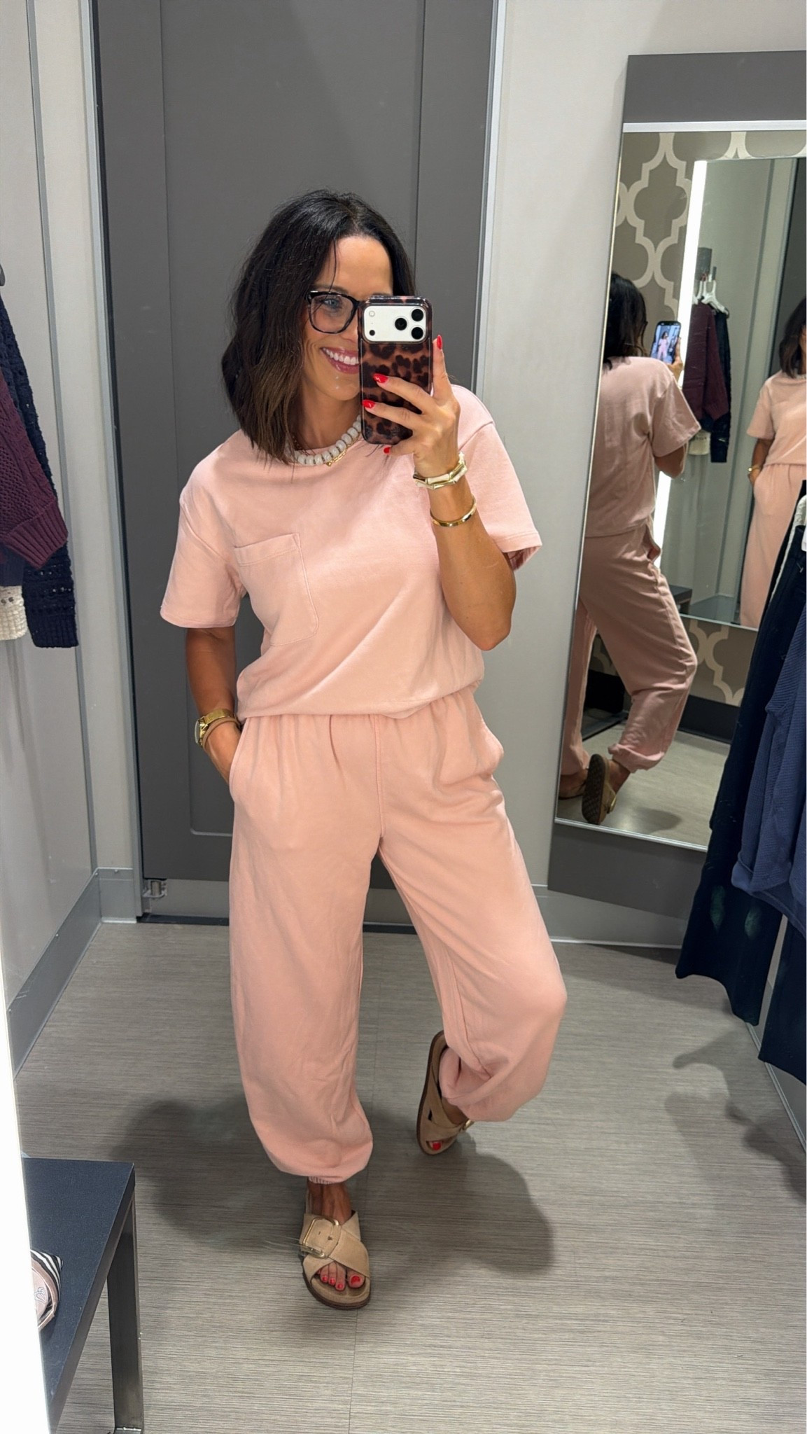 This Target set is one of those outfits you’ll LIVE in 🙌🏻 so soft, comfy and still looks put together enough to wear out. The dusty pink is so good too! Wearing an XS.

#TargetStyle #TargetFinds #TargetFashion #ComfyOutfit #MatchingSet #AffordableFashion #LTKStyle