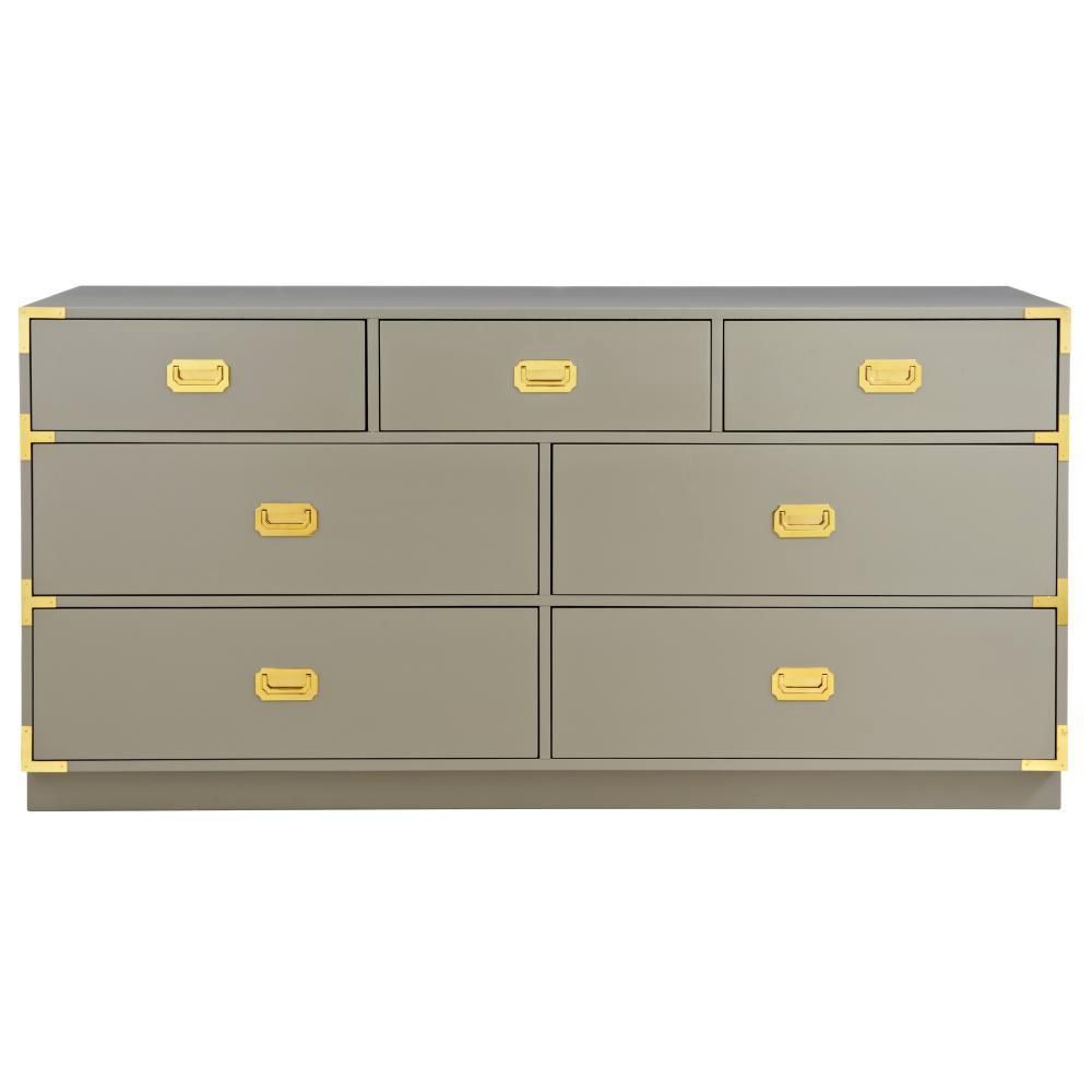 Chatham 7-Drawer Taupe Grey Dresser | The Home Depot