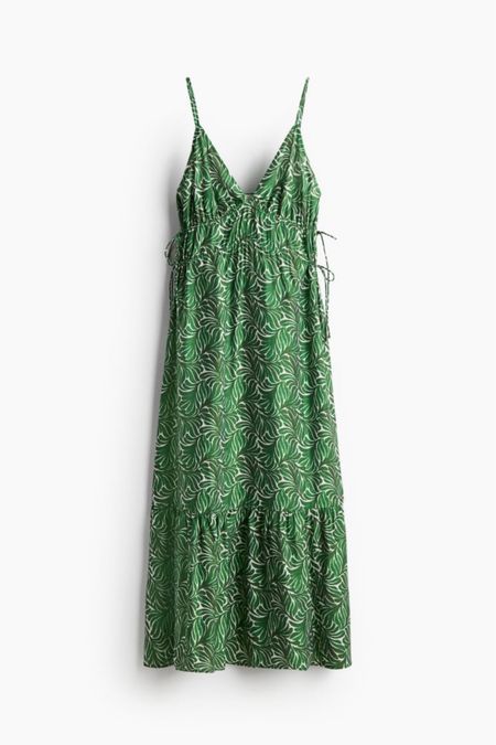 Green patterned maxi dress 

#LTKSeasonal #LTKstyletip #LTKfindsunder50