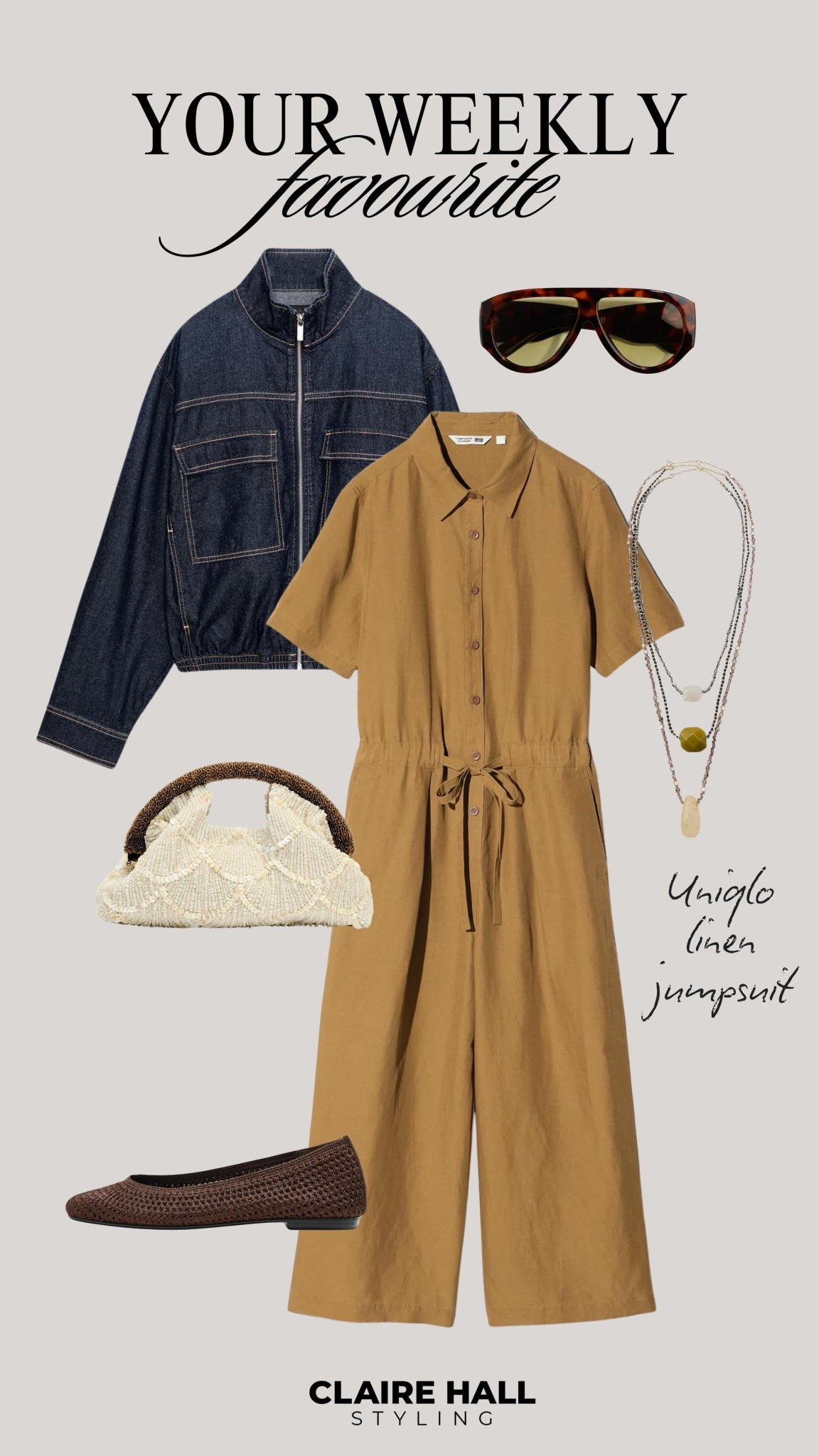 Style Inspo: Uniqlo Jumpsuit

spring outfit, summer outfit, high neck jacket, funnel neck jacket, ballet flats, woven flats, aviator sunglasses

#LTKstyletip #LTKuk #LTKover50style
