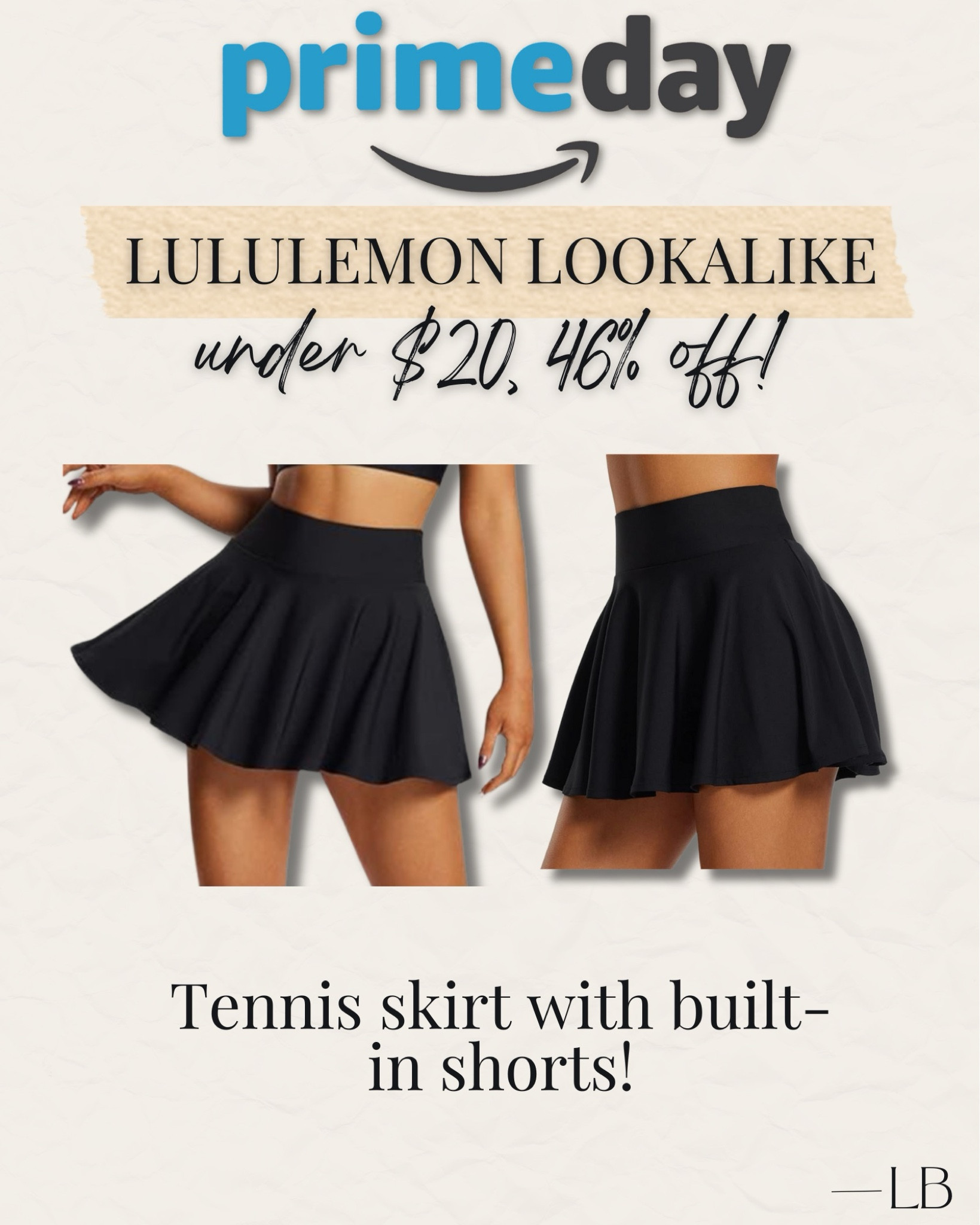 Cutest Lululemon tennis skirt on sale for $20 for Prime Day!
#founditonamazon

#LTKFitness #LTKFindsUnder50 #LTKSaleAlert