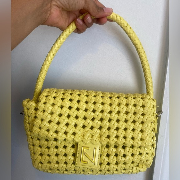 Yellow Woven Handbag | Poshmark
