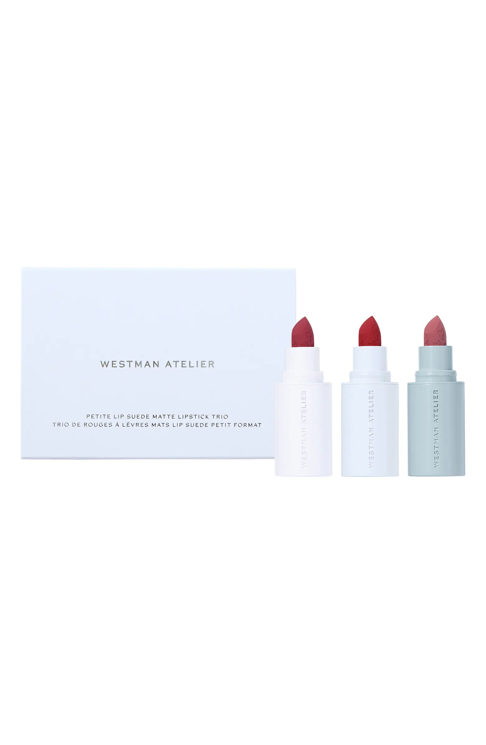 Westman Atelier Petite Lip Suede Matte Lipstick Trio Holiday Set $78 Value | Nordstrom | Nordstrom