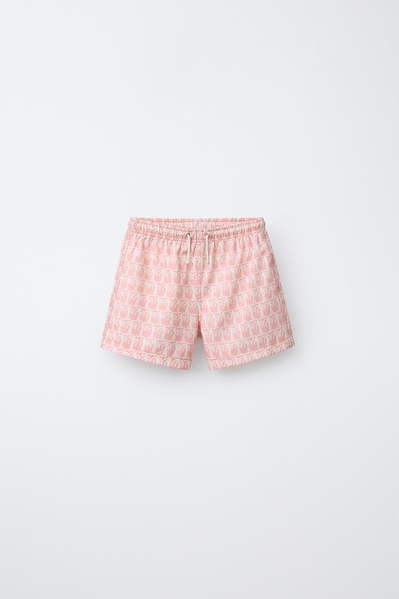 AGES 6-14 / PALM TREE SWIM SHORTS | Zara US