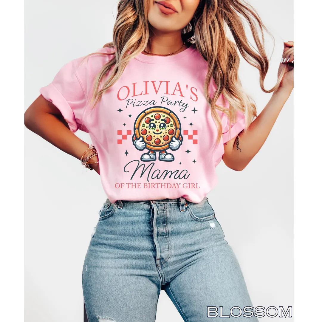 Pizza Birthday Shirts Girls Pizza Party Matching Family Pizza Shirts Mama Daddy T-shirts Italian ... | Etsy (US)