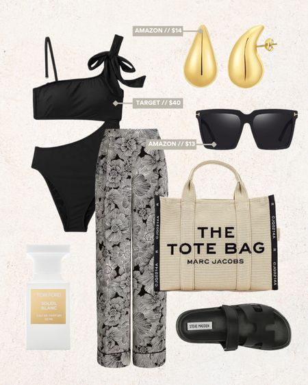 Pool day outfit idea.

coverup // swimsuit // swim // swimwear // one piece swimsuit // bathing suit //  resort wear // vacation outfits

#LTKunder100 #LTKswim #LTKitbag