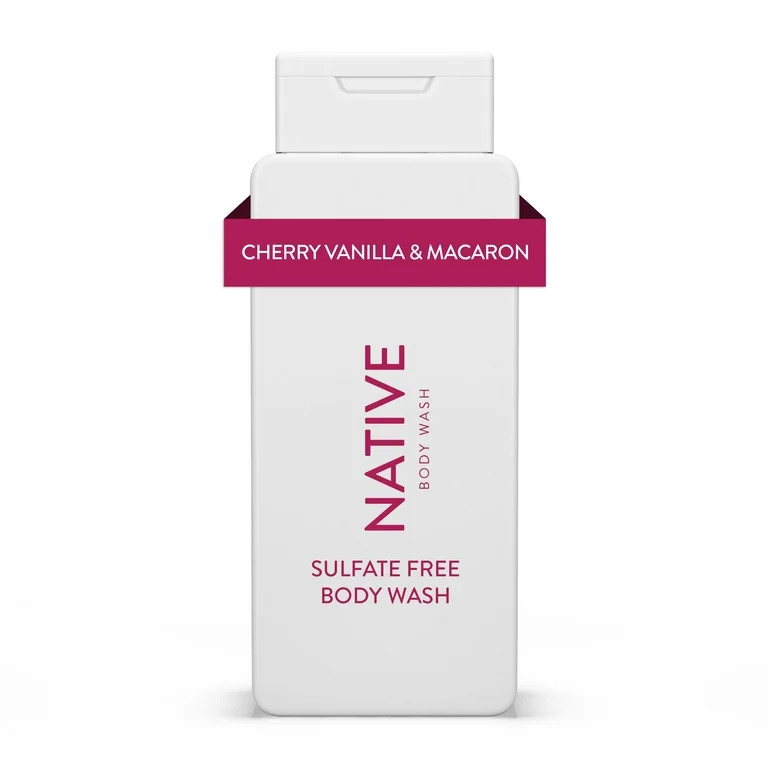 Native Body Wash, Cherry Vanilla Macaron, Sulfate Free, Paraben Free, for Men and Women, 18 oz - ... | Walmart (US)