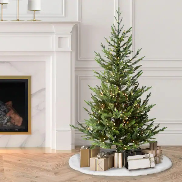Puleo International 4.5' Pre-Lit Natural Fir Christmas Tree - 4.5 | Bed Bath & Beyond