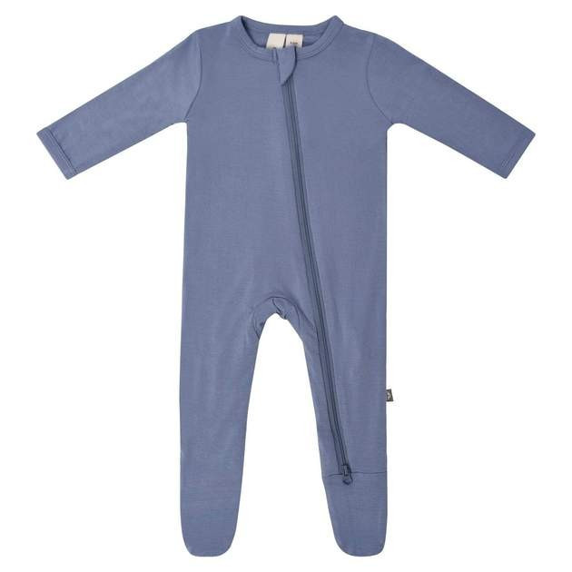 Zippered Footie in Slate | Kyte BABY