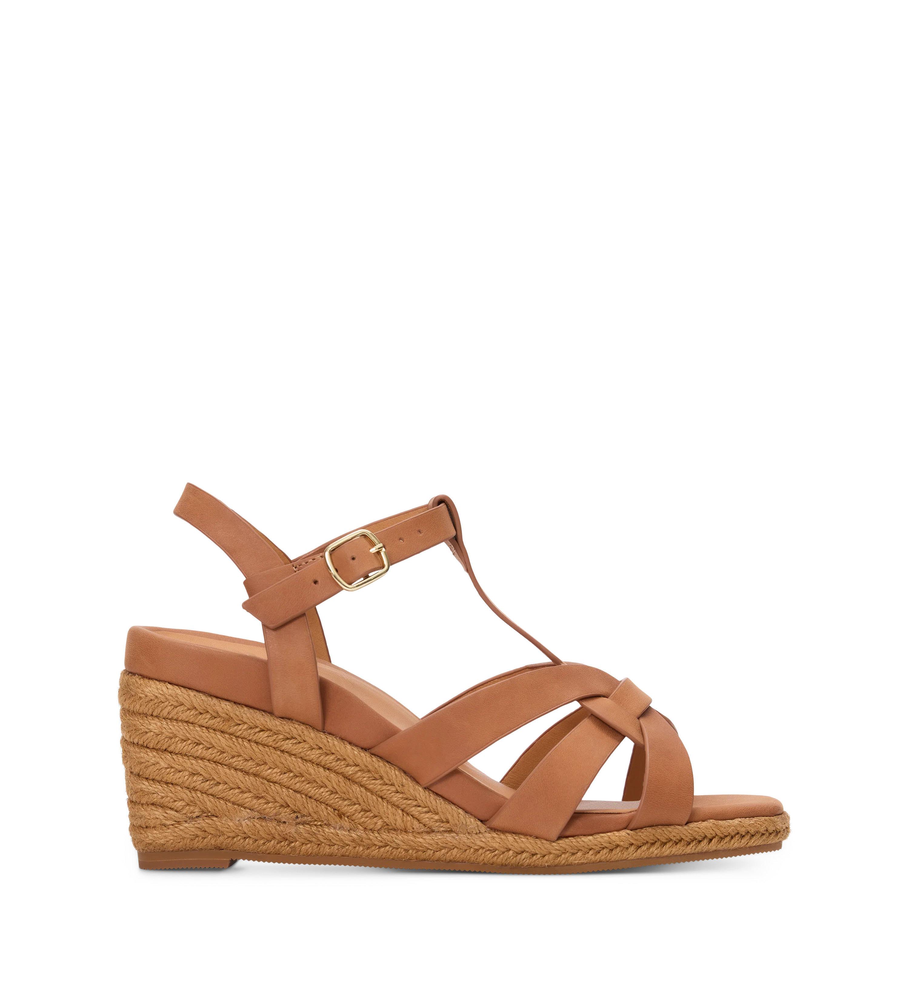 Aythya Tan Leather Wedges | Bared Footwear | Bared Footwear