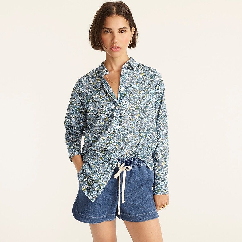 Relaxed-fit cotton voile shirt in blooming floral | J.Crew US