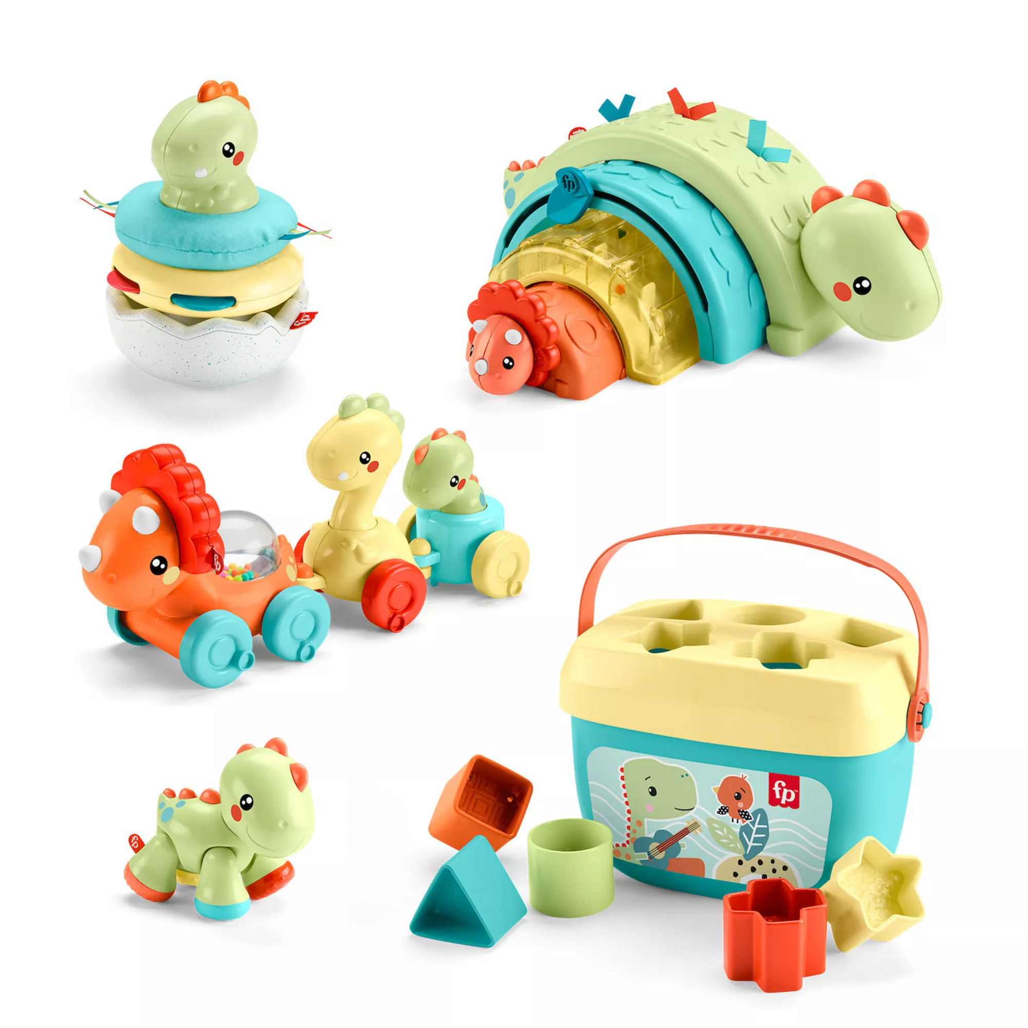 Fisher-Price 5-pc. Dino Baby Basics Developmental Activity Toy Set | Kohl's