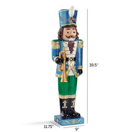 40" Trumpet LED Nutcracker | Frontgate