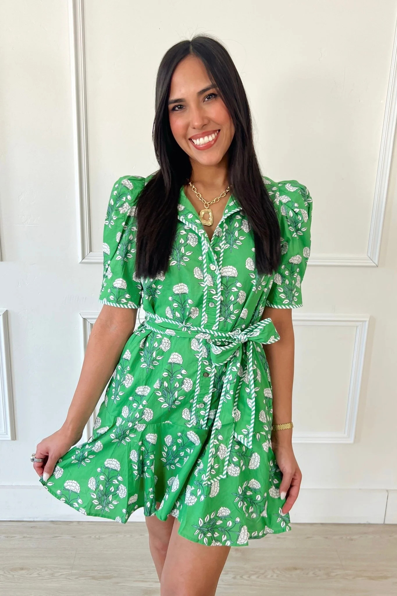 Greenhouse Garden Shirt Dress | Apricot Lane Boutique