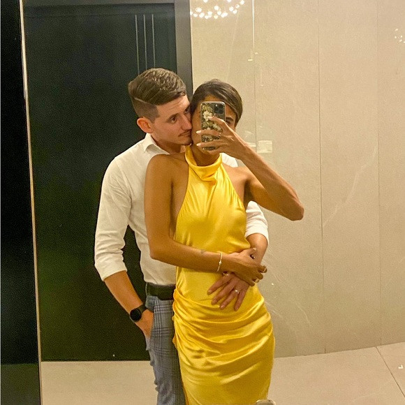 Orange Amanda Uprichard Halter Neck Dress | Poshmark