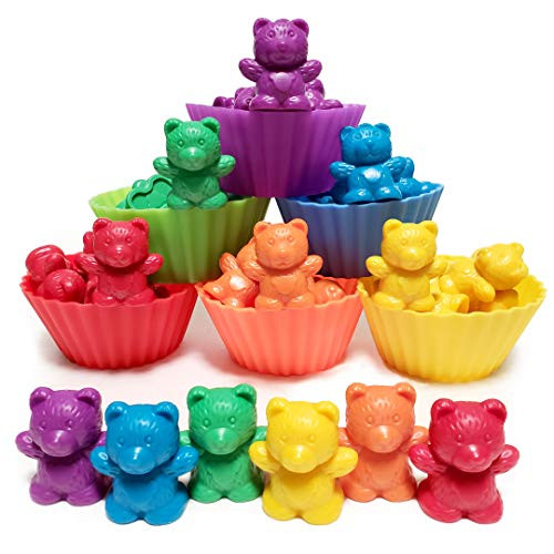 Jumbo Counting Bears with Stacking Cups - Montessori Educational Sorting Rainbow Toys For 3 Year ... | Amazon (US)