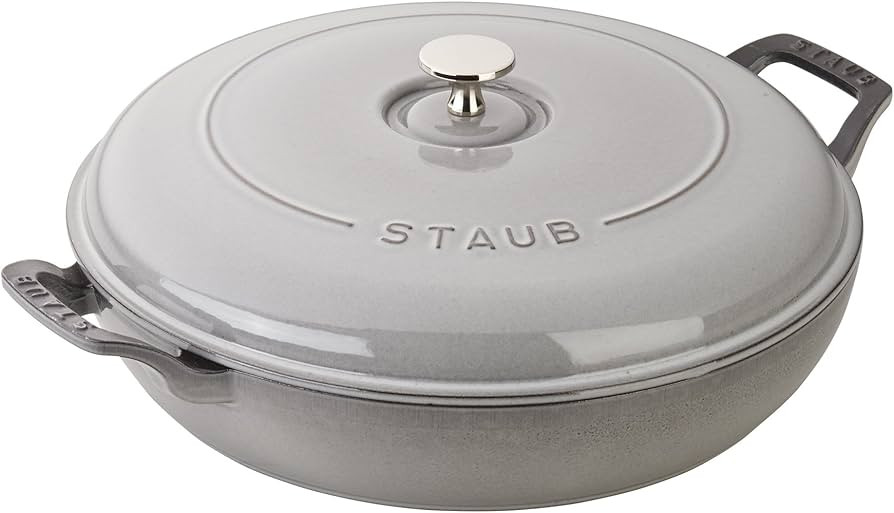 Staub Cast Iron 3.5-qt Braiser - Graphite Grey, Made in France | Amazon (US)