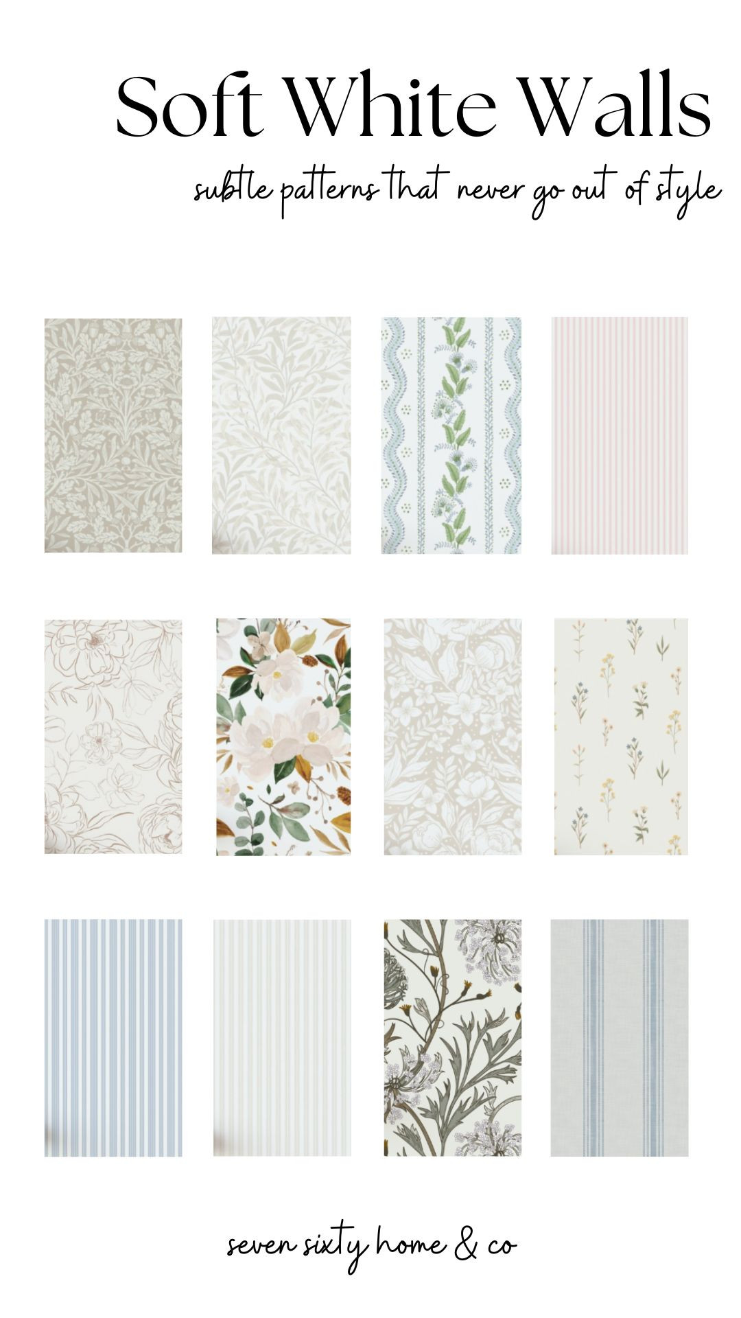White wallpaper doesn't have to feel plain. The right pattern adds texture, warmth, and character while keeping a room bright and timeless.

This collection features soft florals, delicate stripes, subtle botanicals, and classic neutral patterns that work beautifully in bedrooms, nurseries, bathrooms, entryways, and living spaces.

Shop my favorite white wallpaper finds in LTK. 

 #LTKHome