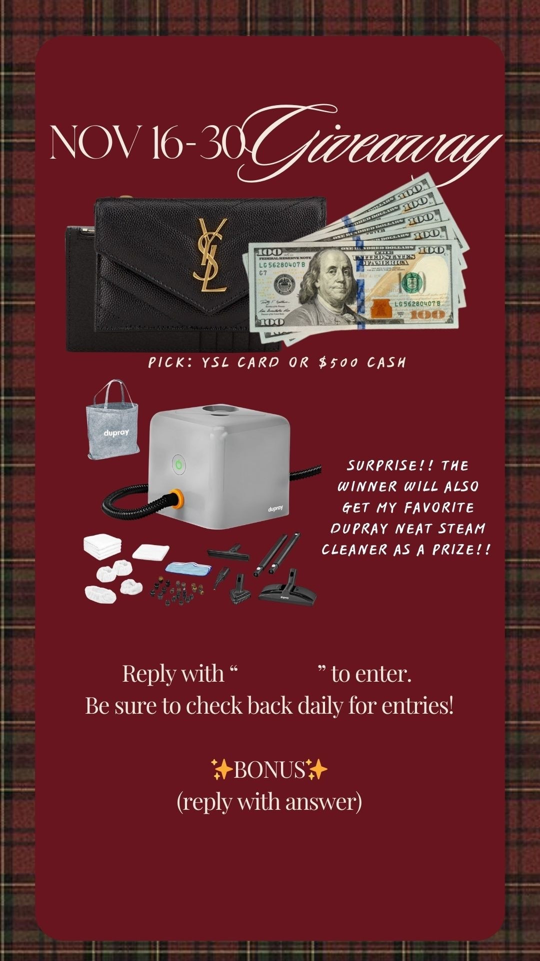 Giveaway on stories 

#LTKHoliday