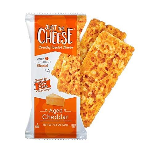 Just the Cheese Bars, Crunchy Baked Low Carb Snack Bars. 100% Natural Cheese. High Protein and Gl... | Amazon (US)