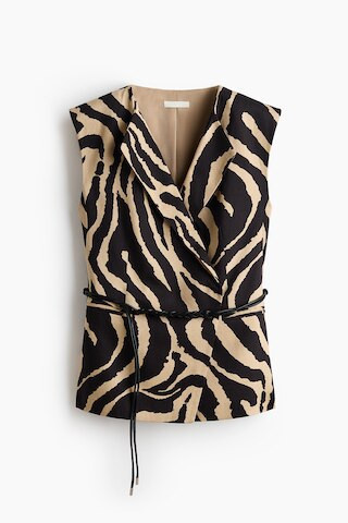 Belted linen-blend waistcoat | H&M (UK, MY, IN, SG, PH, TW, HK)