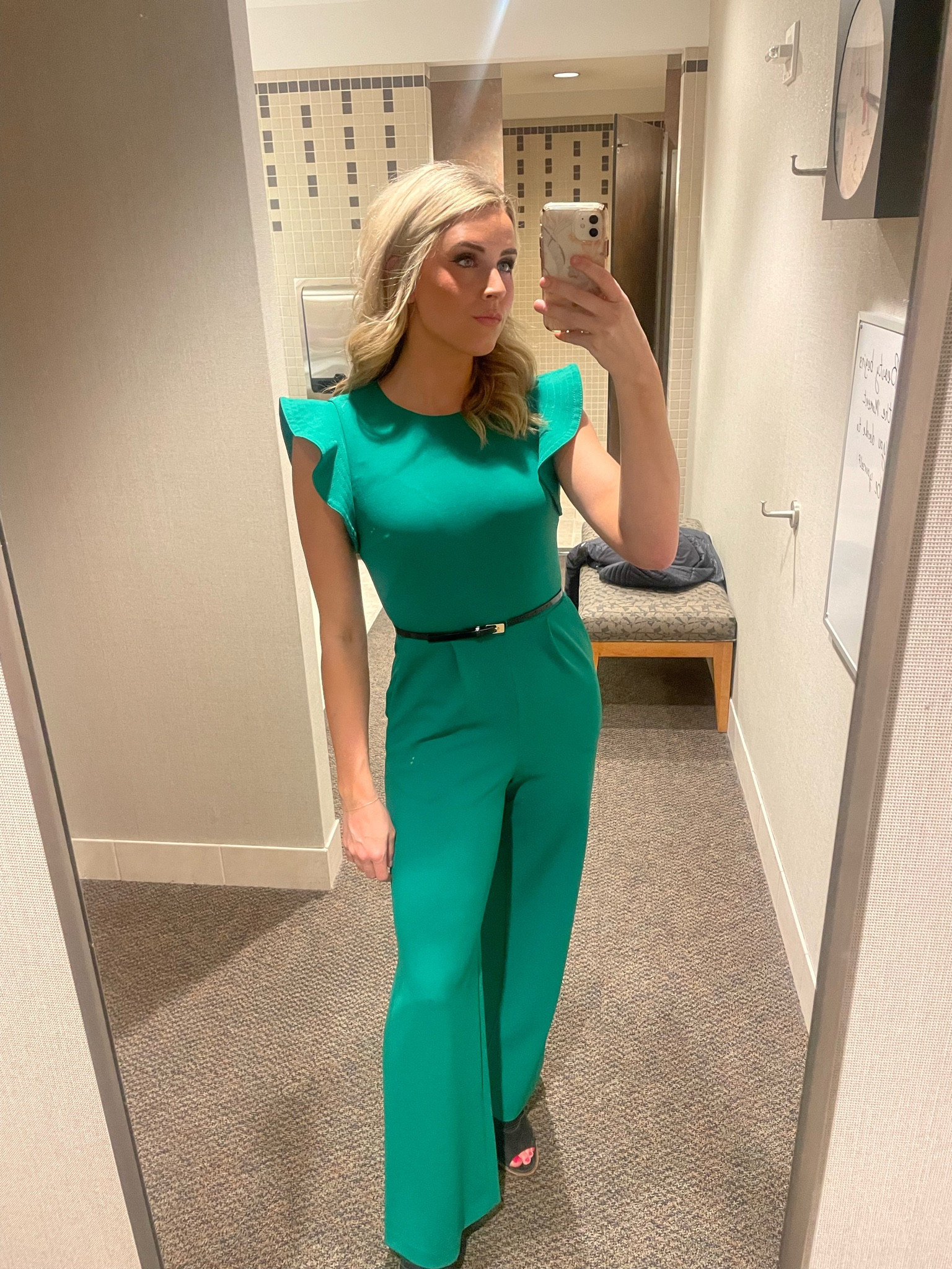 Power jumpsuit! 
Green, #calvinklien 