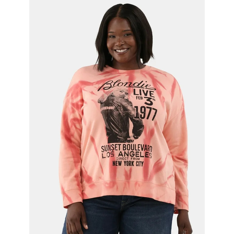 Terra & Sky Women's Plus Size Blondie Graphic Sweatshirt with Long Sleeves, Sizes 0X-5X | Walmart (US)