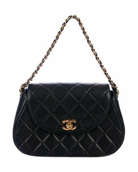 Chanel Vintage Lambskin Flap Bag Black | The RealReal