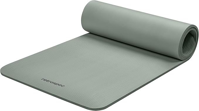 Retrospec Solana Yoga Mat 1/2" Thick w/Nylon Strap for Men & Women - Non Slip Exercise Mat for Yo... | Amazon (US)