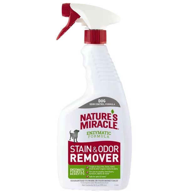 Nature's Miracle Dog Stain and Odor Remover with Enzymatic Formula Spray, 24 Ounce - Walmart.com | Walmart (US)