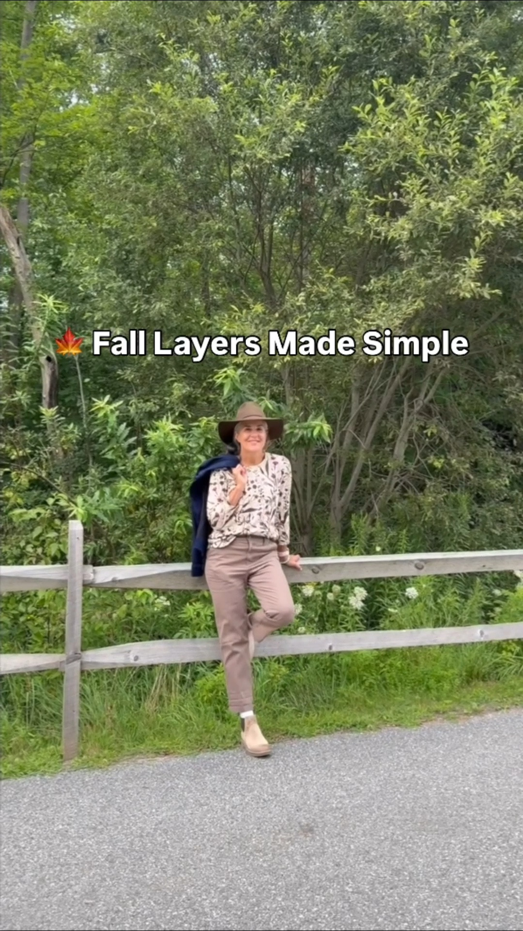 🍂 Fall style, layered just right. This knit denim jacket, autumn-hued tee, and easy stretch chinos make the perfect outfit for crisp mornings and golden afternoons. Topped with a packable hat that goes wherever the season takes you. #sponsored 

#LTKTravel #LTKOver40