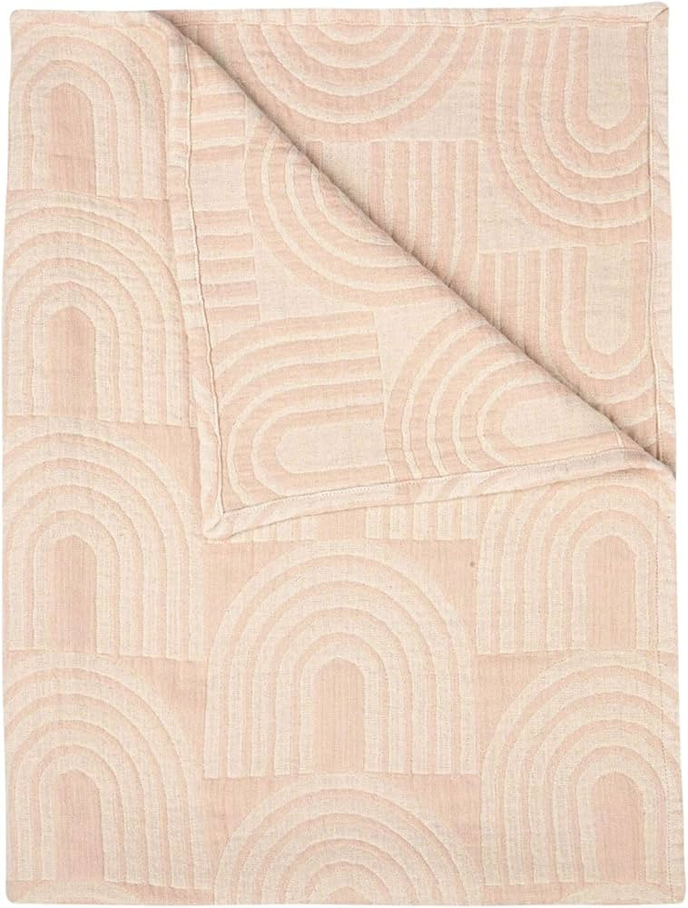 Crane Baby Blanket, Soft Cotton Jacquard Nursery and Stroller Blanket for Boys and Girls, Rainbow... | Amazon (US)