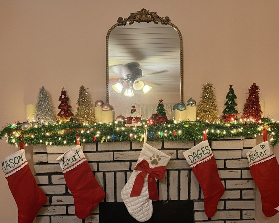 All is calm, all is bright ✨ fireplace mantle perfection ready for the holidays! What’s your favorite part of decorating ?

#LTKHoliday #LTKHome #LTKSeasonal