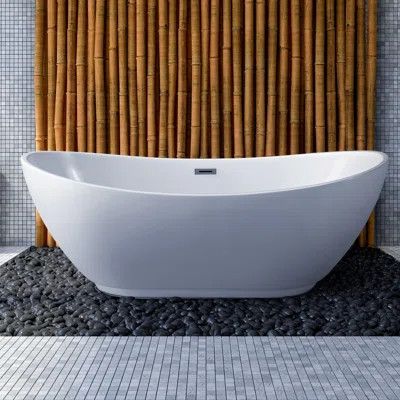62" x 28" Freestanding Soaking Bathtub Streamline Bath | Wayfair North America