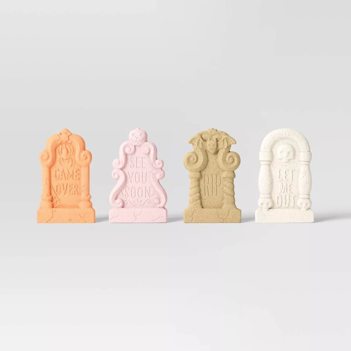 4pk 17.6" Foam Tombstones Neutrals Halloween Decorative Prop - Hyde & EEK! Boutique™ | Target