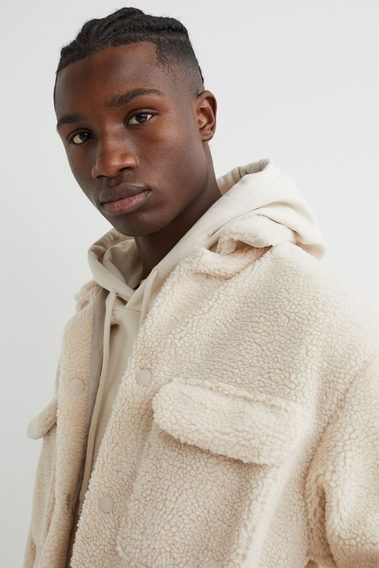 Relaxed Fit Faux Shearling Overshirt | H&M (US + CA)