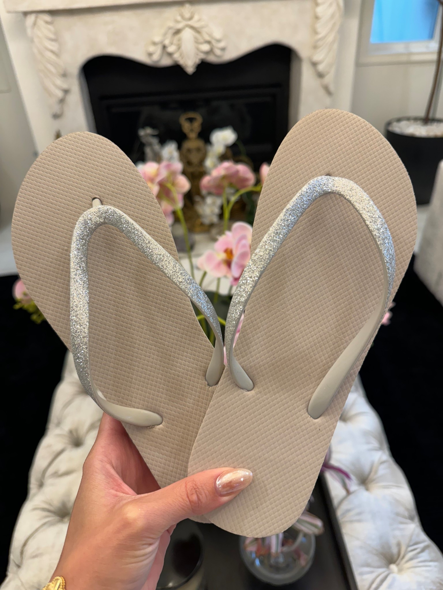Perfect glitter-sparkle flip flops for spring break and into summer vacation time 

#LTKSpringSale #LTKSeasonal #LTKSaleAlert