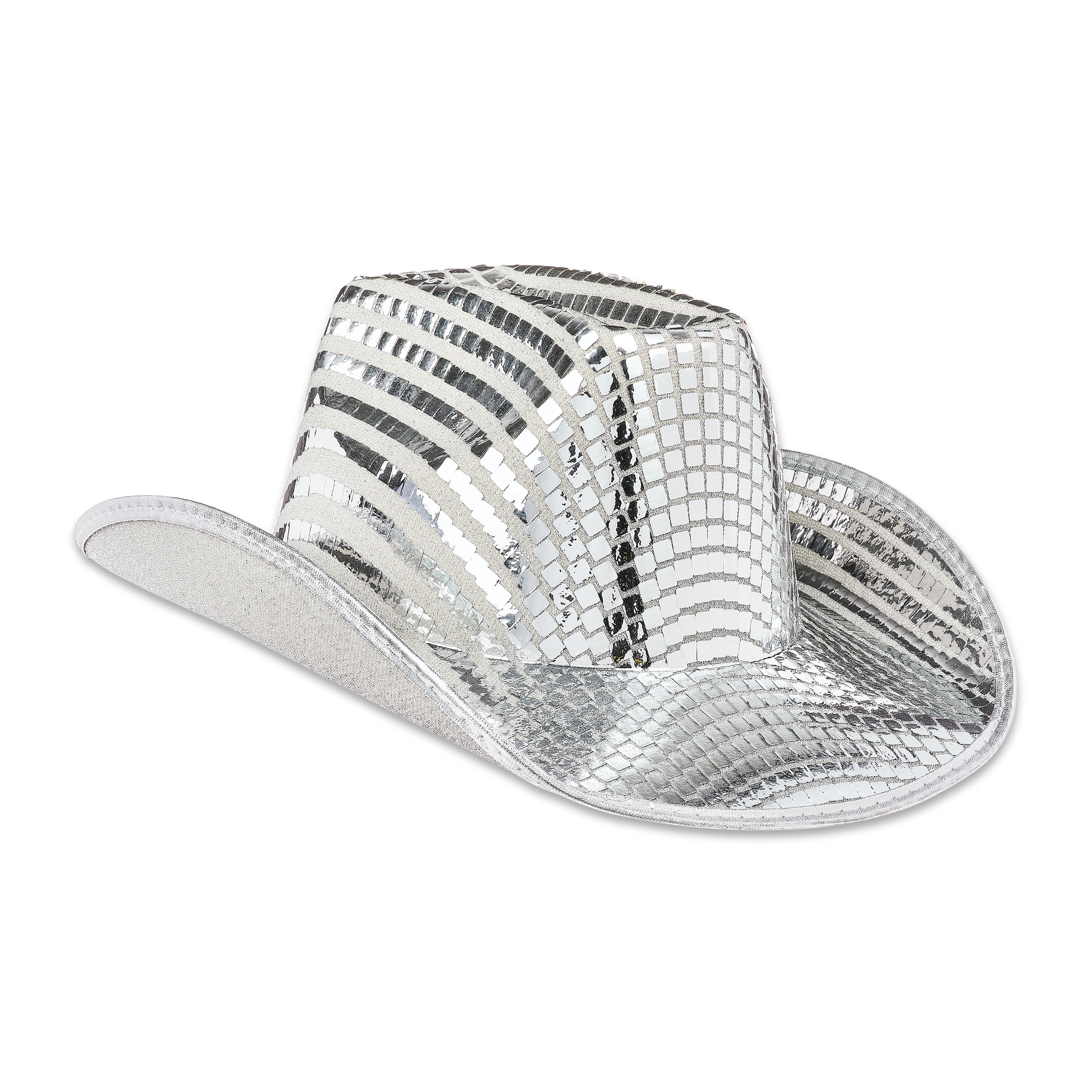 Silver Disco Cowboy Hat, for Adults, One Size Fits Most, by Way To Celebrate | Walmart (US)