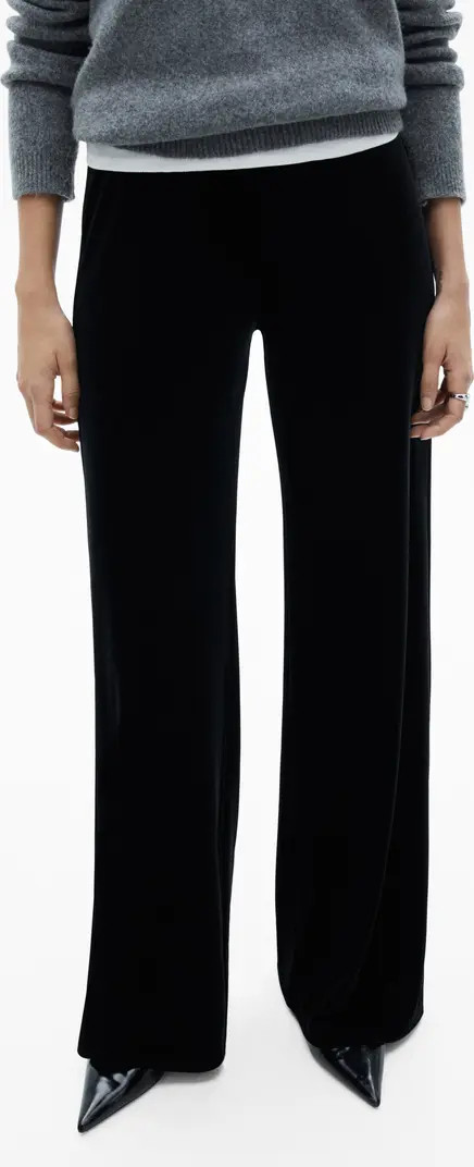Xenphant Stretch Velvet Wide Leg Pants | Nordstrom