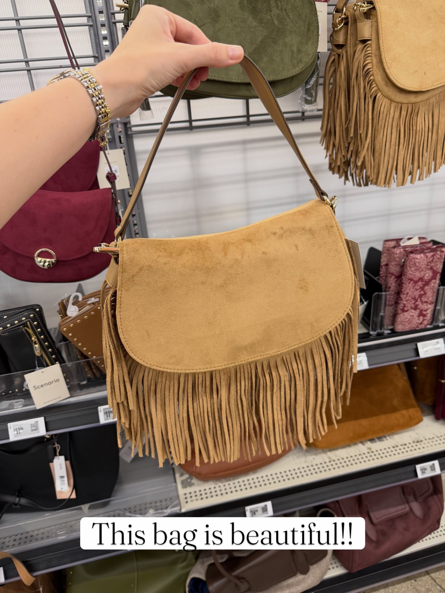Beautiful fringe bag at Walmart #walmartfashion