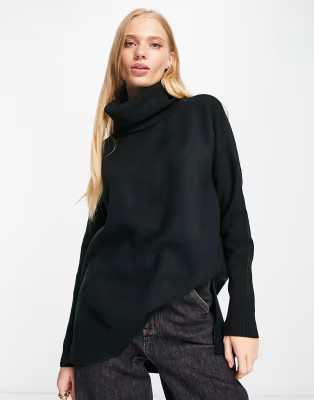 French Connection roll neck sweater in black | ASOS (Global)