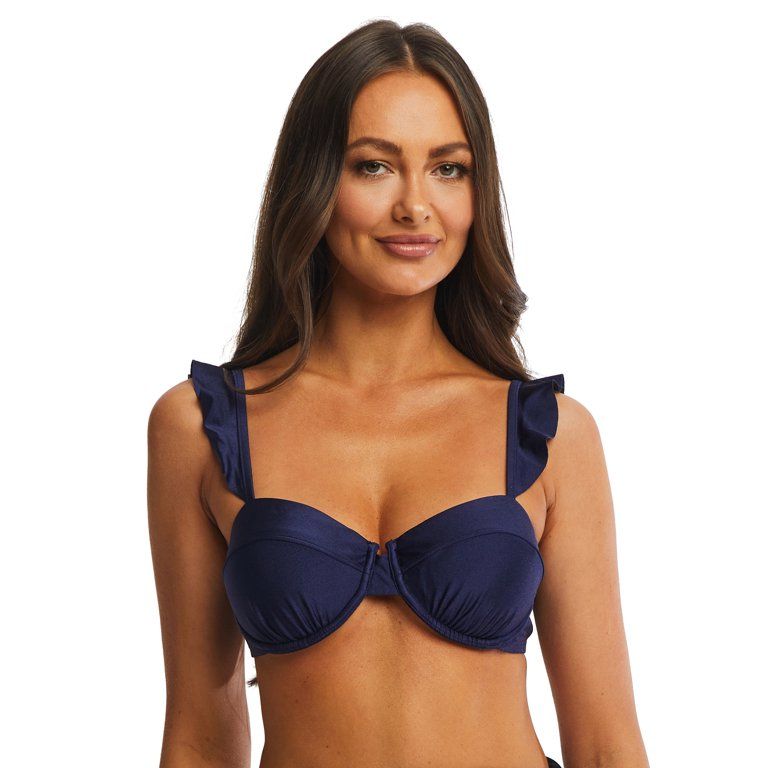 Time and Tru Women's Ruffle Underwire Bikini Top | Walmart (US)