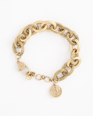 Gold-tone Textured Chain Bracelet | Chico's