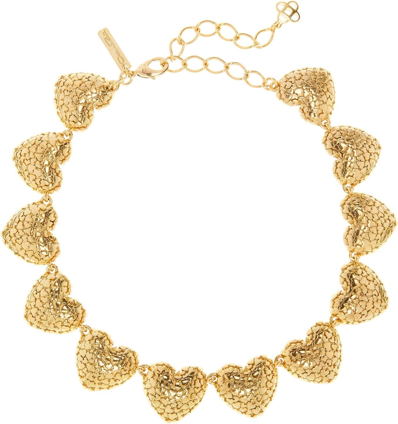 Amazon.com: Oscar de la Renta, Heart Cluster Necklace, Gold : Luxury Stores | Amazon (US)