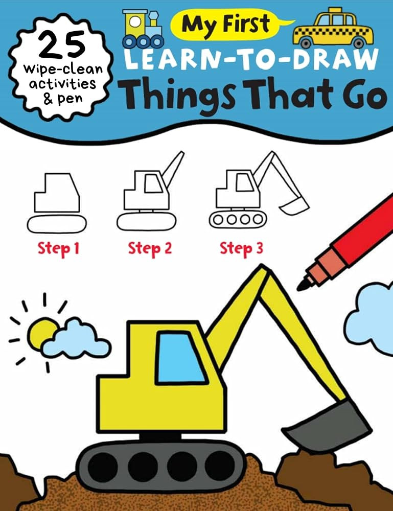 My First Learn-To-Draw: Things That Go: Coloring Book for Toddlers with 25 Wipe Clean Activities ... | Amazon (US)