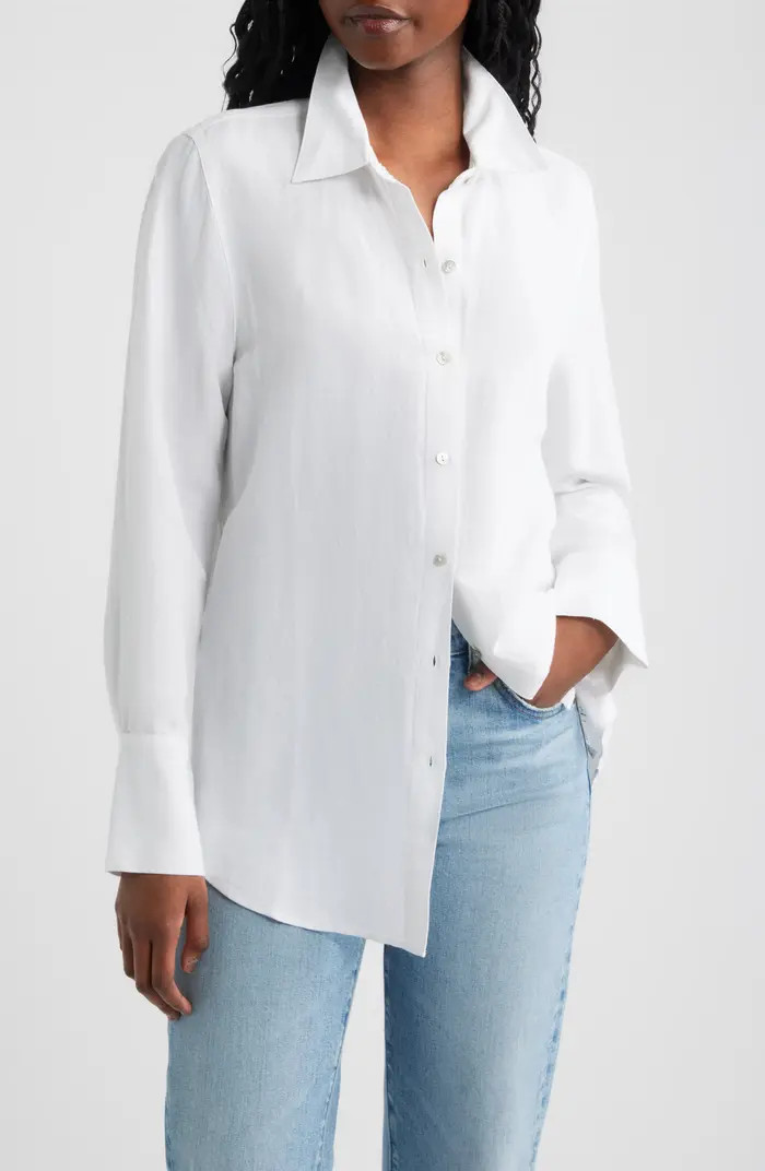 Knox Linen Blend Button-Up Shirt | Nordstrom